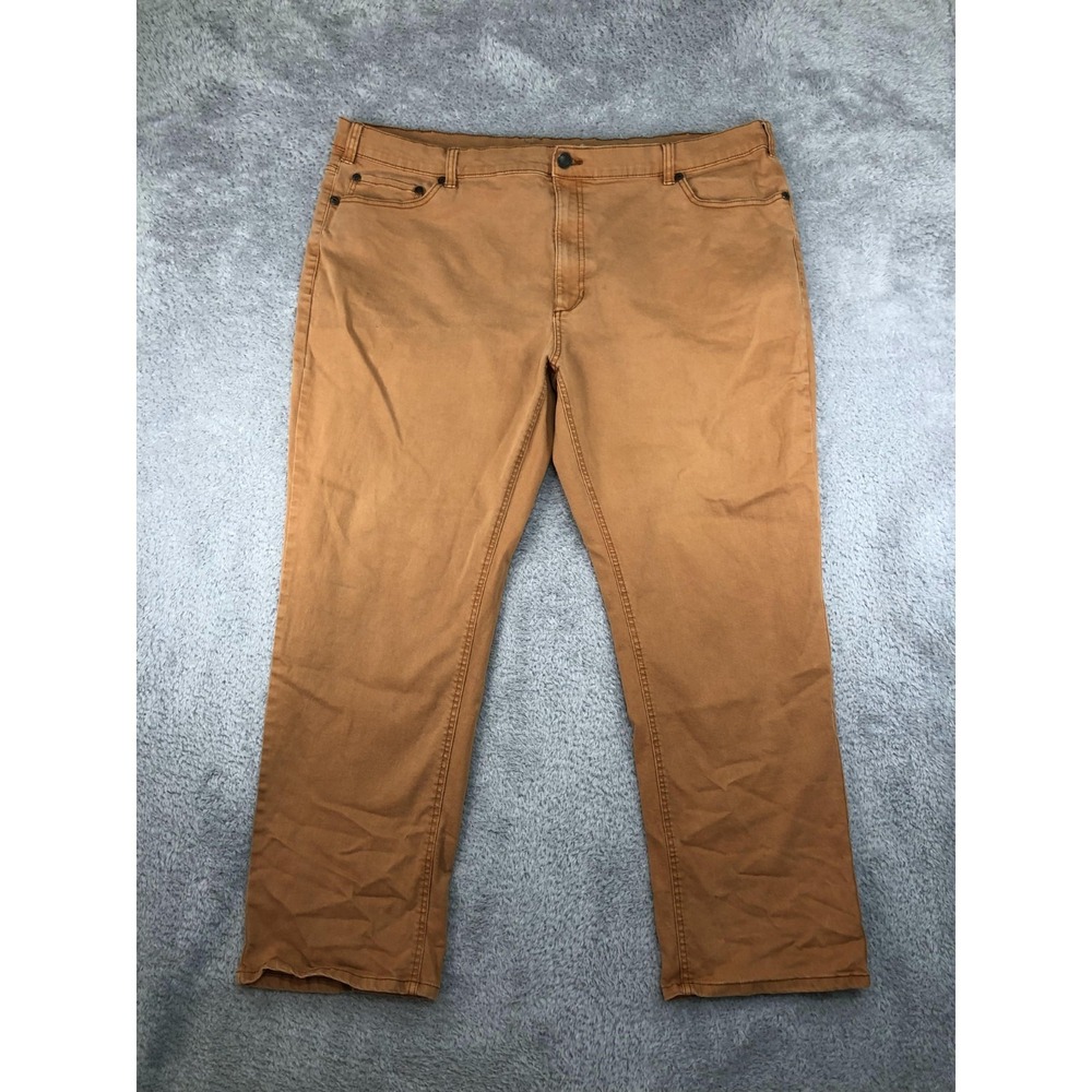 True Nation Jeans Mens 47x30 Orange Athletic Fit Denim *Flaw